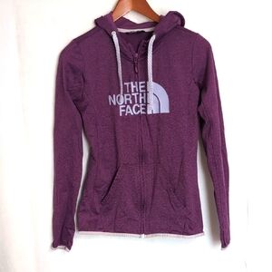 The North Face Purple Full Zip Hooded Sweatshirt SIze Small